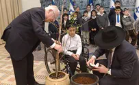 הילדים המיוחדים חגגו ט"ו בשבט עם הנשיא