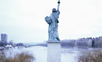 TV series billboard shows Statue of Liberty giving Nazi salute