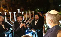 Watch: Hanukkah candle lighting at scene of terror attack