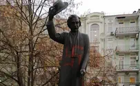 Vandals defile Sholem Aleichem’s monument in Kiev with swastika