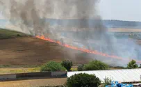 Фоторепортаж: тушение пожара близ Кфар-Урии