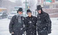 Фотограф Хабада запечатлел снежный шторм в Нью-Йорке