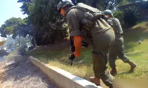 First-person footage of the battle for Kfar Aza