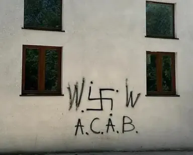 Man arrested for hate graffiti in Uman