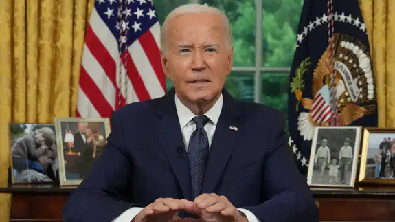 President Joe Biden addresses the nation Erin Schaff/Pool via REUTERS