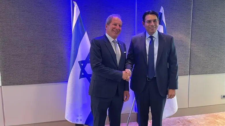 Danon with Ambassador Eric Danon, French Ambassador to Israel
