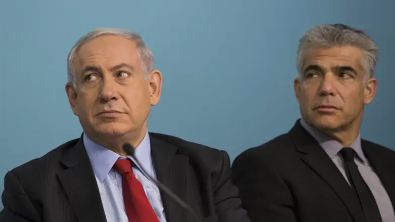 PM Netanyahu and MK Yair Lapid, before coronavirus hit
