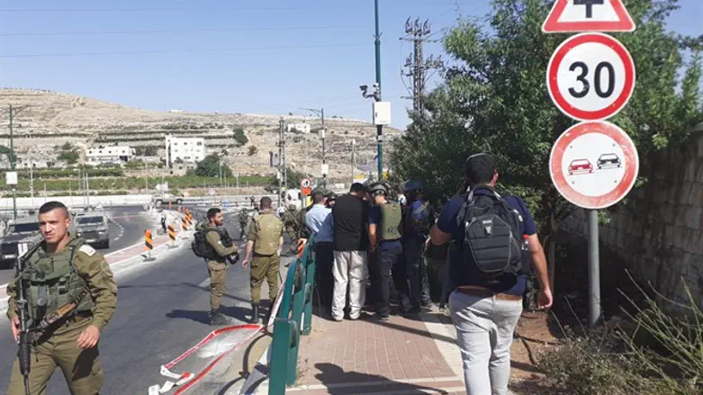 Scene of attack near Kiryat Arba