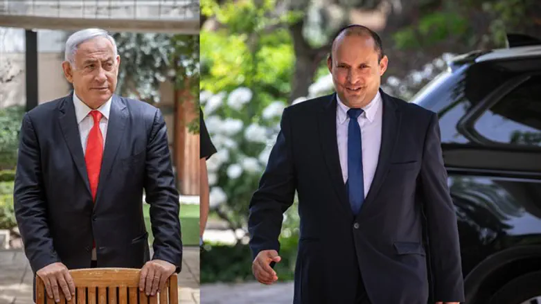 Naftali Bennett and Benjamin Netanyahu,