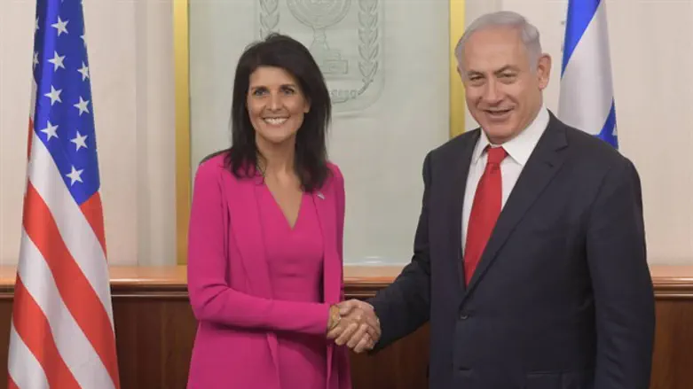 Nikki Haley and Netanyahu in 2017