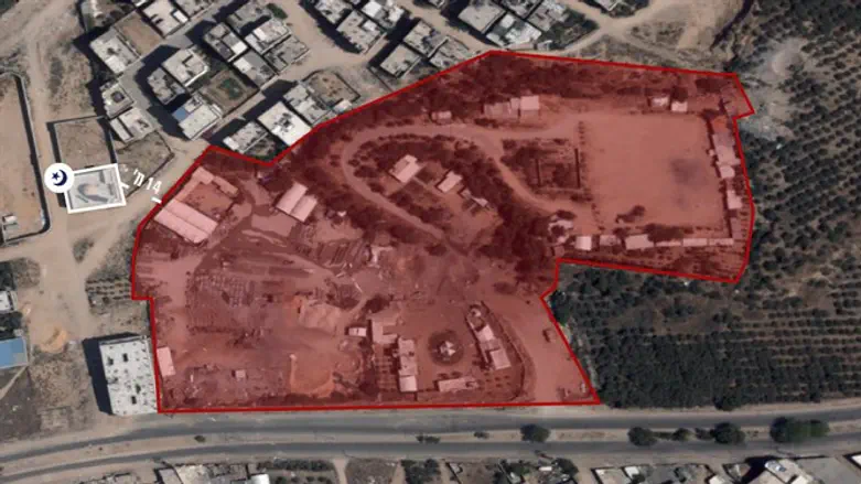 Снимок атакованного военного комплекса ХАМАС