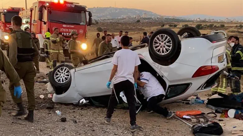 site of the accident in Samaria