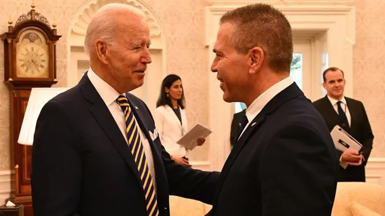 US Pres. Biden with Israeli Ambassador Erdan