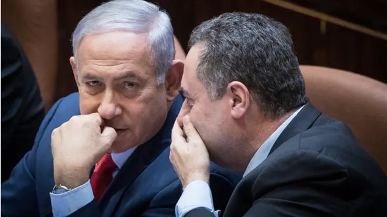 Yisrael Katz speaks with Netanyahu