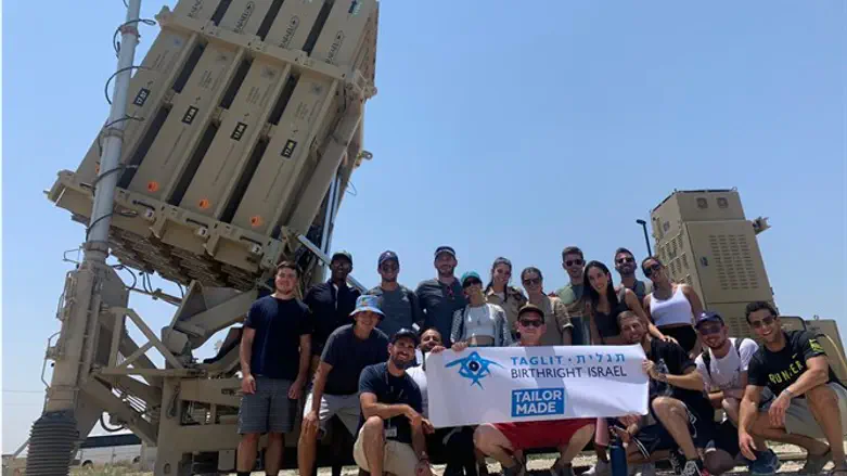 On a Birthright trip in July, participants visited an Iron Dome anti-rocket batt