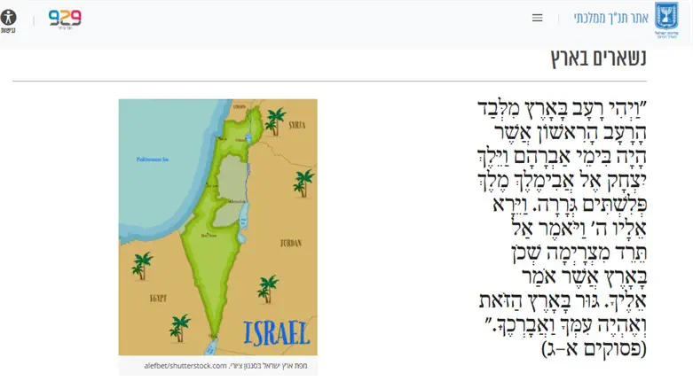 מפת ארץ ישראל ללא עזה ויהודה ושומרון