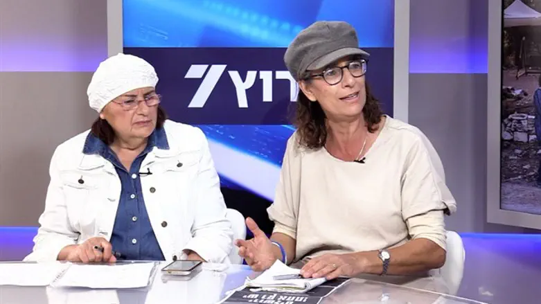 Иегудит Катцовер и Надя Матар в студии 7 канала