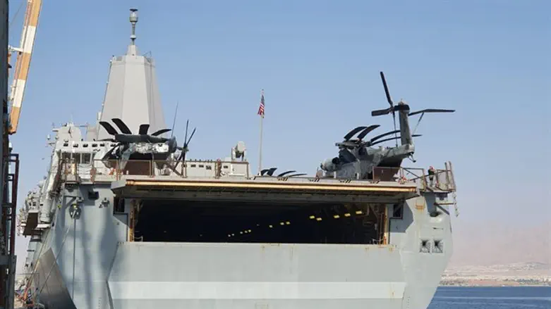US helicopter carrier docks in Israel
