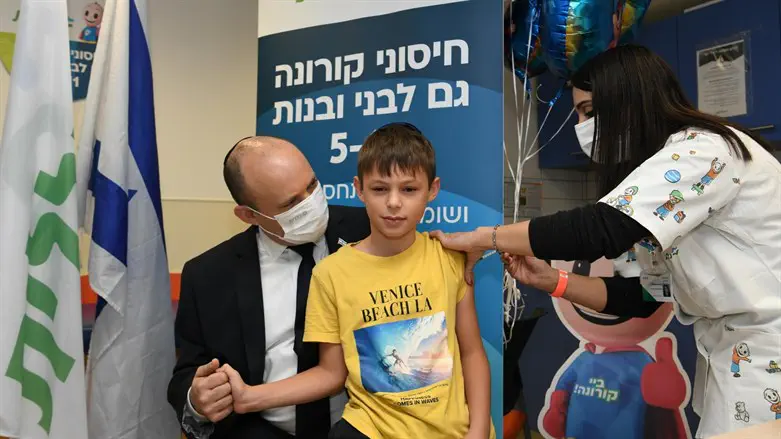 PM Naftali Bennett with his son David, age 9