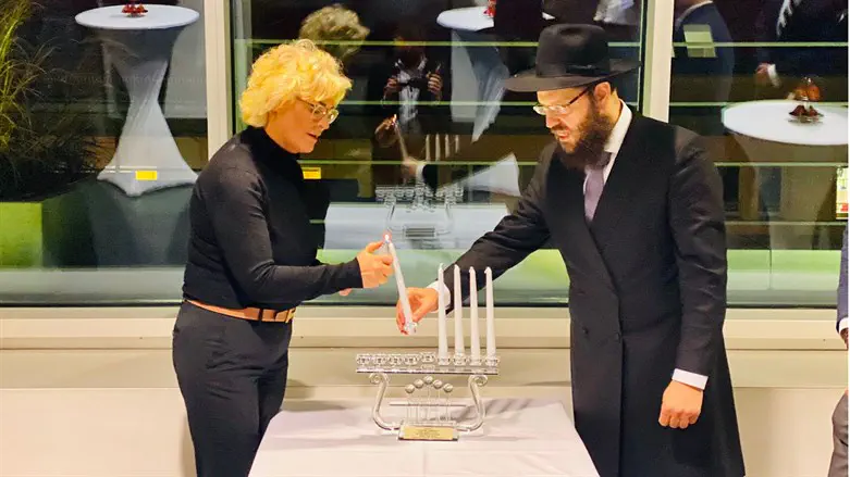 Rabbi Yehuda Teichtal and Christine Lambrecht