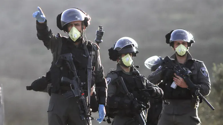 Border Police in masks