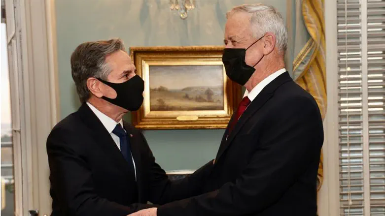 Defense Minister Benny Gantz meets US Secretary of State Antony Blinken