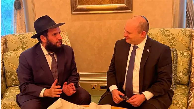 Rabbi Levi Duchman and PM Naftali Bennett