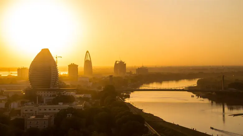 Sunset view of Khartoum, Sudan