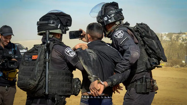 Police officers in the Negev