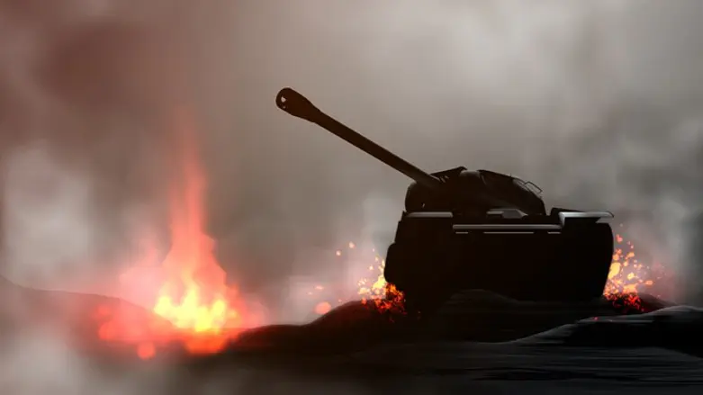 Подбитый российский танк. Иллюстрация