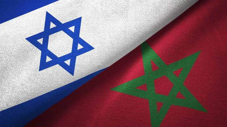 Флаги Марокко и Израиля. Иллюстрация