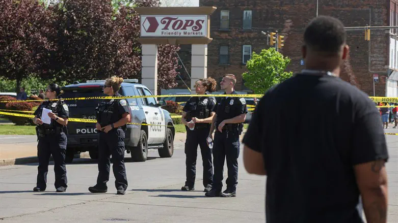 Scene of a shooting at a TOPS supermarket in Buffalo, New York
