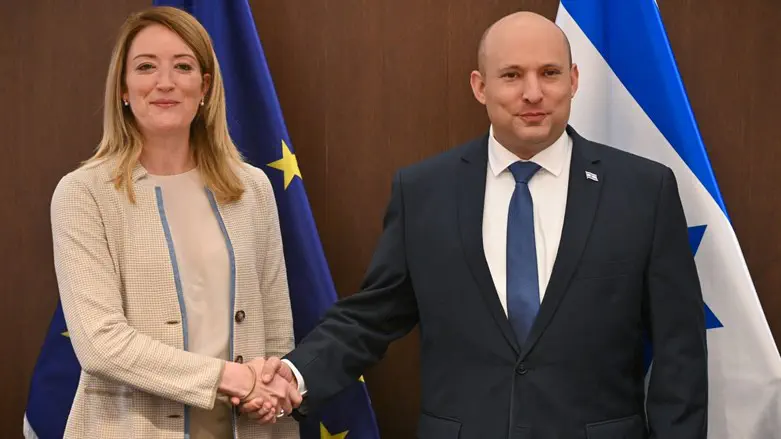 PM Bennett and European Parliament President Roberta Metsola