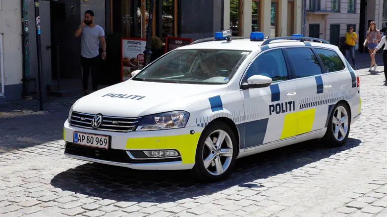 Police car in Copenhagen, Denmark