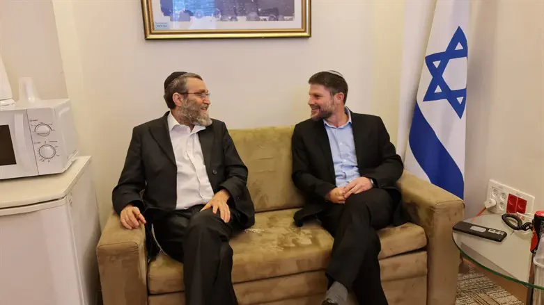MKs Gafni (left) and Smotrich (right)