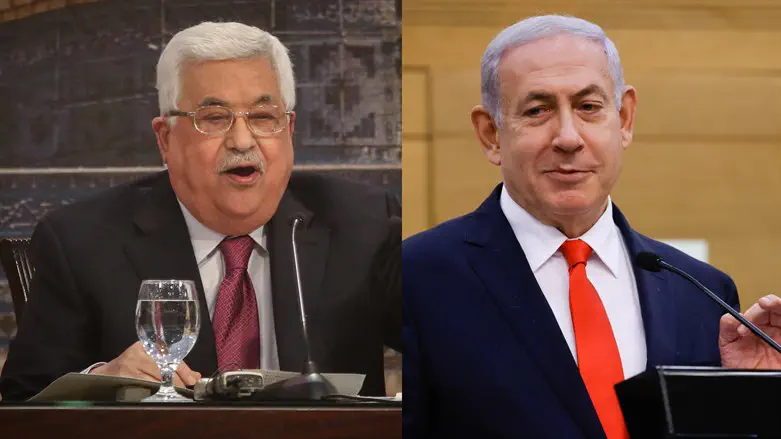 Mahmoud Abbas and Prime Minister Netanyahu