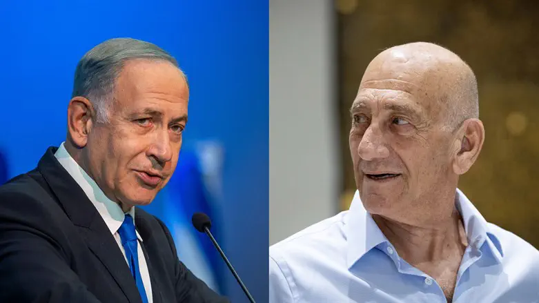 Биньямин Нетаньяху и Эхуд Ольмерт