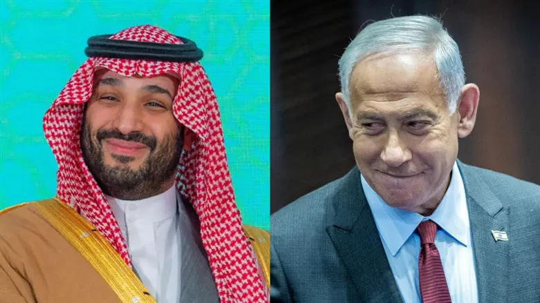 Saudi Crown Prince Mohammed bin Salman and Prime Minister Netanyahu