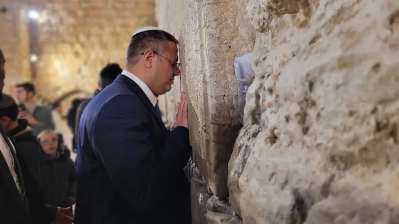 Itamar Ben Gvir at the Western Wall