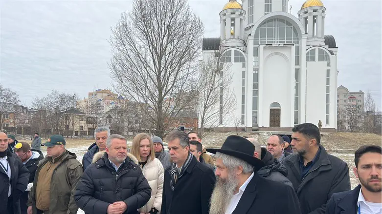 Eli Cohen with Ukrainian Chief Rabbi Moshe Azman in Kyiv
