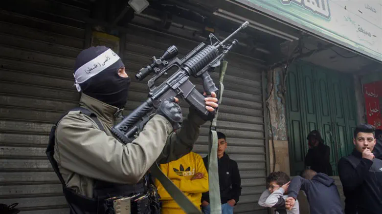 Terrorists in the Balata refugee camp in Shechem, February 21st, 2023