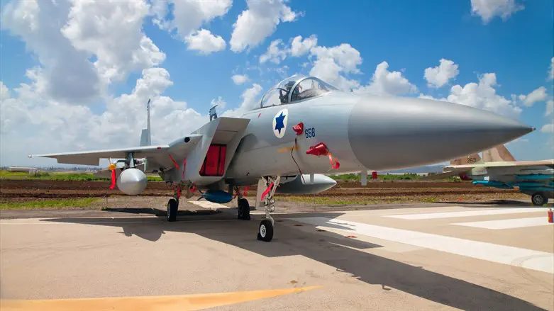 F-15 fighter at the exhibition for Independence Day