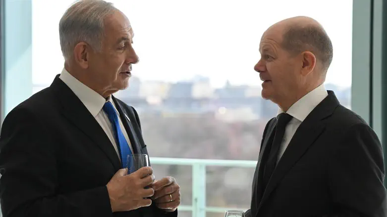 Benjamin Netanyahu and Olaf Scholz