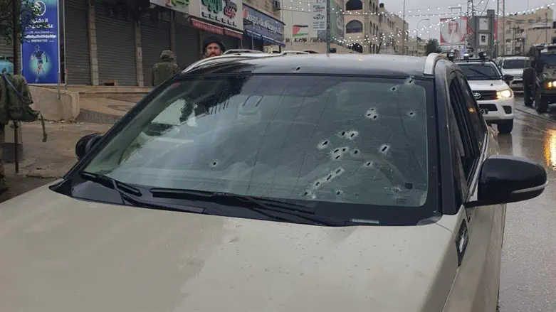 הרכב הישראלי שנפגע בפיגוע הירי
