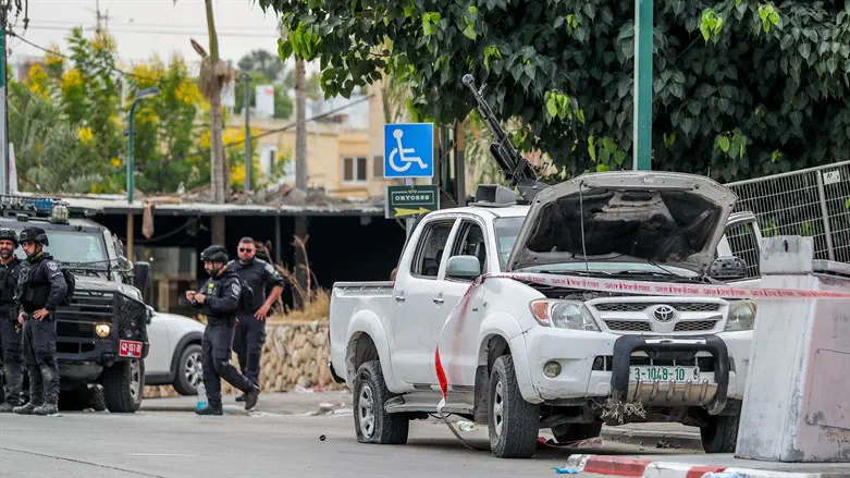 Terrorists' car in Sderot