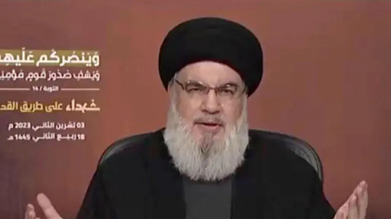 Nasrallah during the speech
