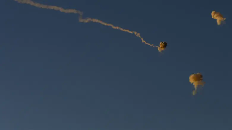 Intercepting launches from Lebanon over northern Israel