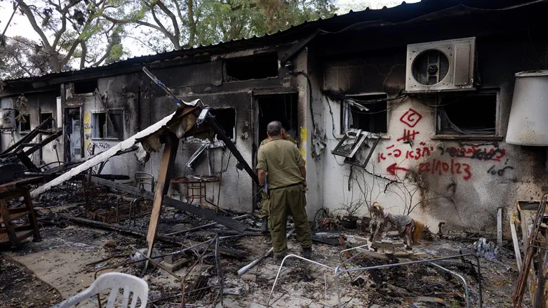 Kibbutz Nir Oz after the Oct. 7th terrorist massacre