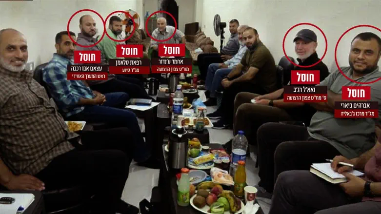 Hamas leaders in tunnel