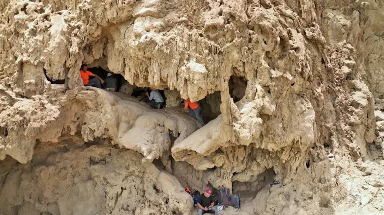 Cave where ancient weapons were found, Judean Desert